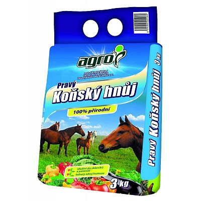 Agro Pravý koňský hnůj 3 kg