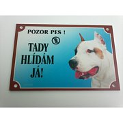 Dafiko Výstražné cedulky Pozor pes briard světlý