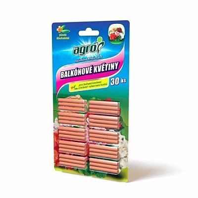 Výprodej - Agro Tyčinkové hnojivo pro balkonové květiny 30 ks
