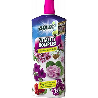 Výprodej Agro Vitality komplex muškát a surfinie 1 L výprodej
