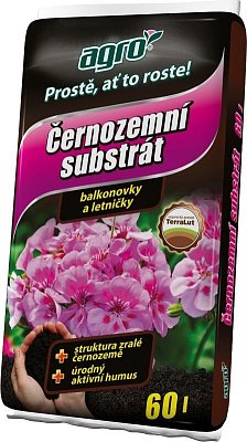 AGRO Černozem. sub. pro balkón. rost. 60l