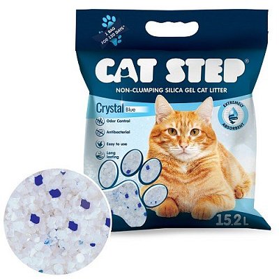 Cat Step Crystal Blue - Stelivo Silikagelové 15,2 L