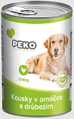 Konzerva PEKO pro psy drůbeží 1240g