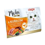 Micka CHEJN s kuřecím, kousky lososa, černým rybízem a taurinem 325 g