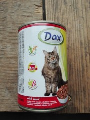 Dax konzerva pro kočky s hovězím masem 400g