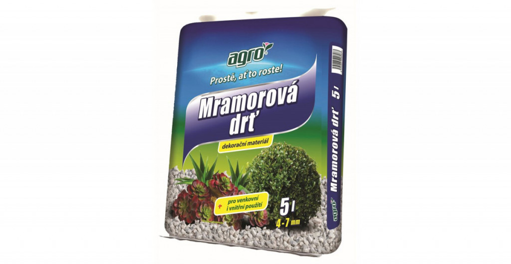Agro Mramorová drť 4-7 mm 5 L